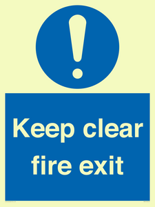 Keep Clear Fire Exit